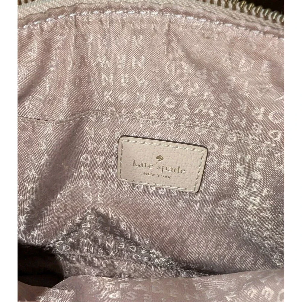 Kate Spade New York Crossbody Grove Street Millie Pebbled Leather Pink White - Picture 6 of 14